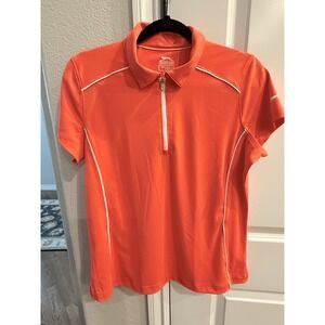 Slazenger Women's Orange Polo Size Large‎